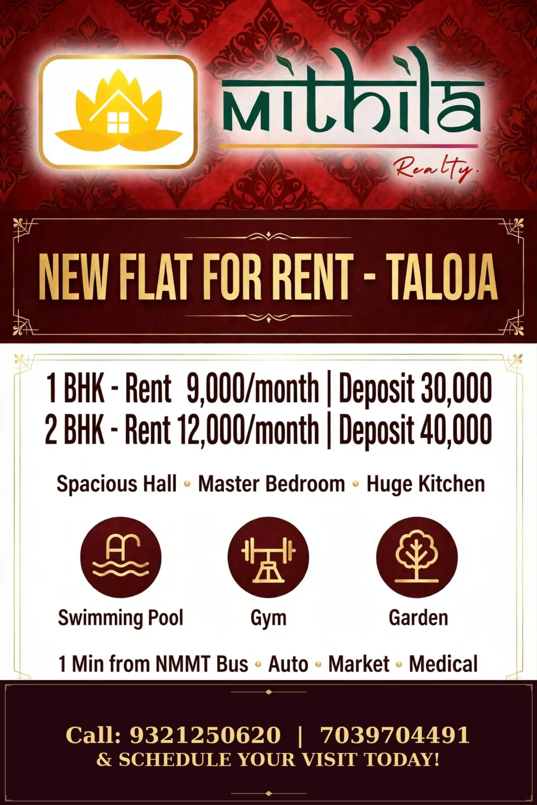 New Unused flats for rent